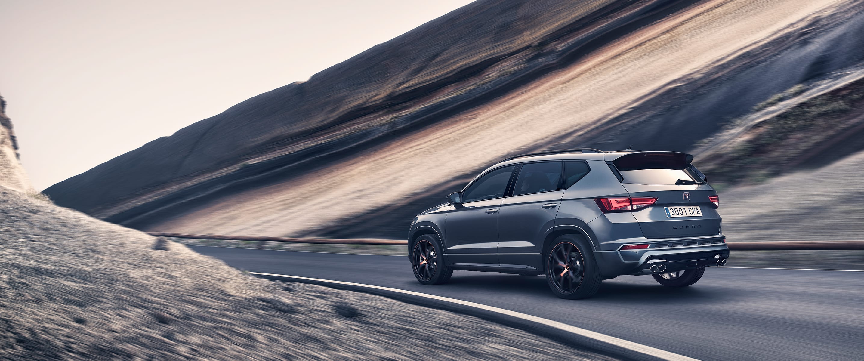 CUPRA Ateca on a mountain road