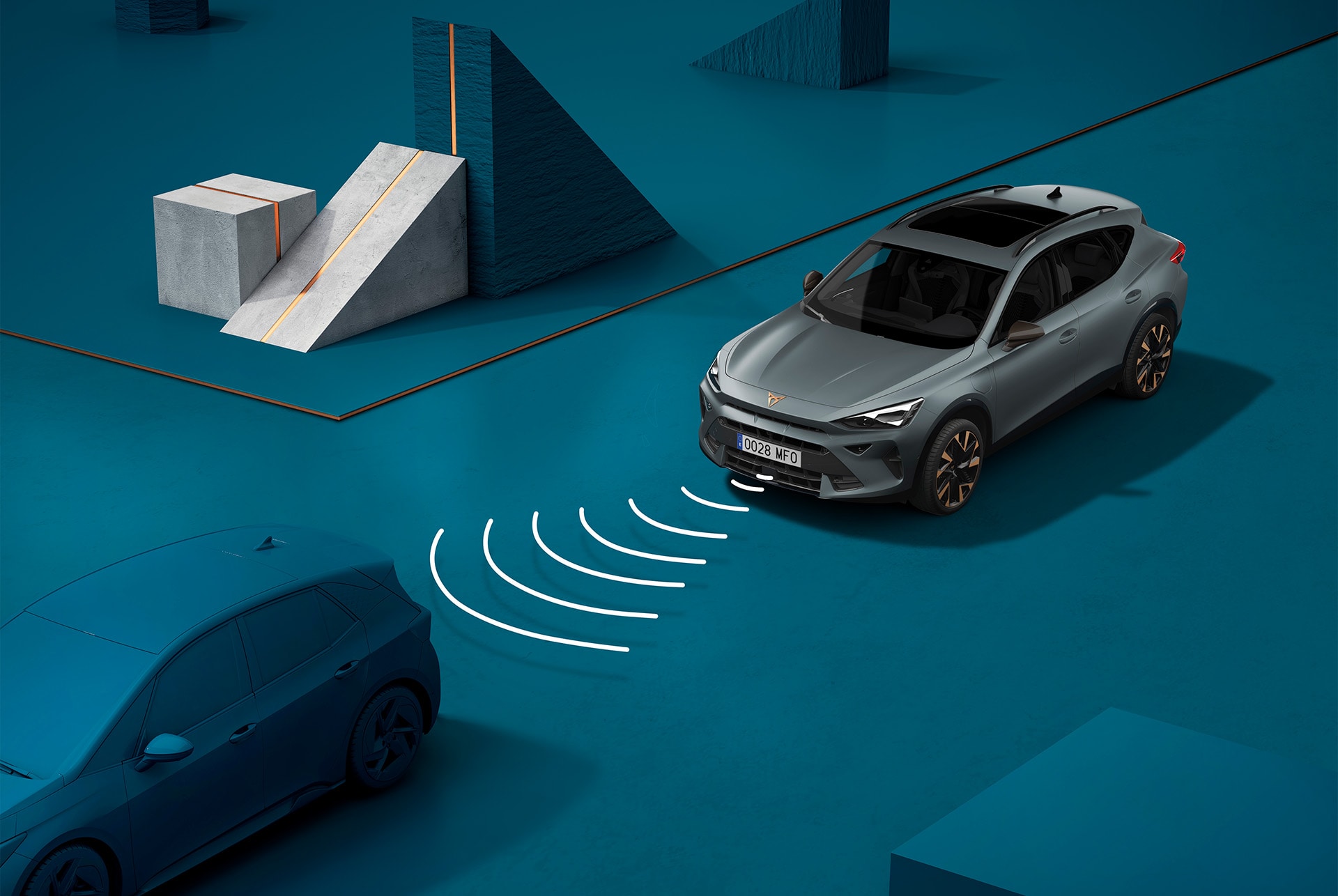 How to use CUPRA Formentor 2025 and adaptive cruise control system, visual demo.