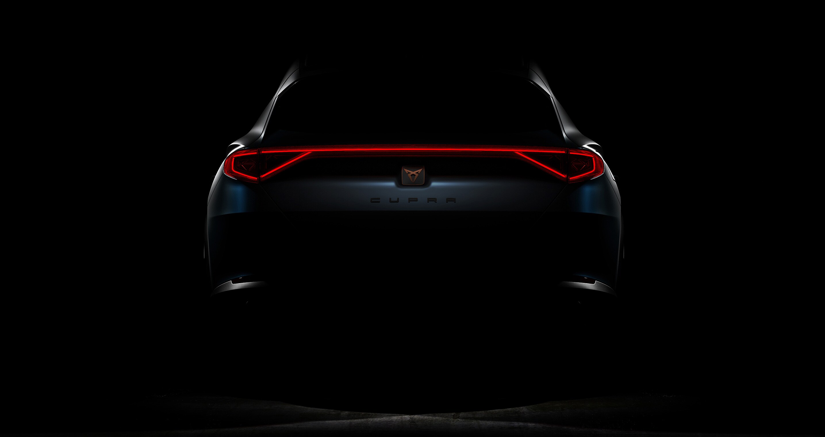 CUPRA Formentor rear LED lights at night