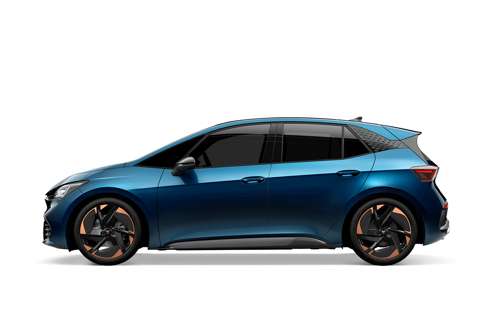 The new CUPRA Born Aurora Blue colour 