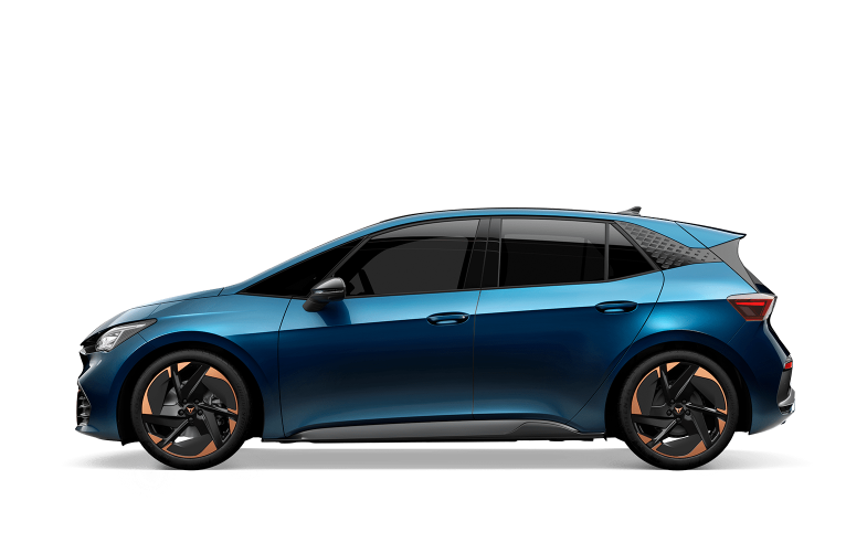 The new CUPRA Born Aurora Blue colour 